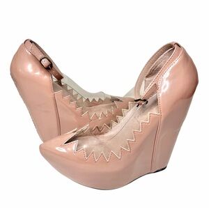 Jeffrey Campbell Nude Platform Wedges